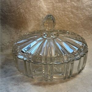 Anchor Hocking Clear Glass Lidded Dish